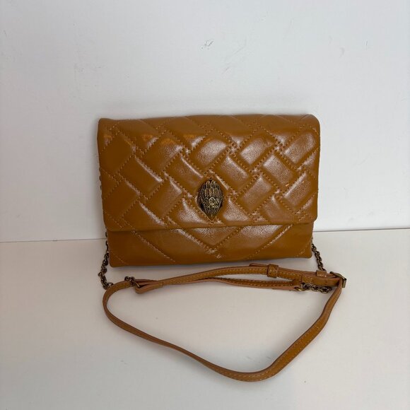Kurt Geiger Kensington Duet Quilted Medium Brown Crossbody New - Picture 1 of 11